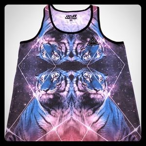 Colorful Tiger Rave Tank